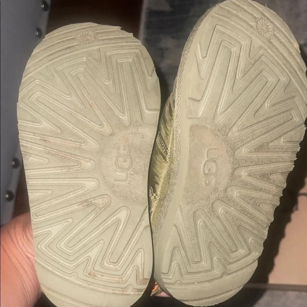 UGG Kids Olive Green Slippers